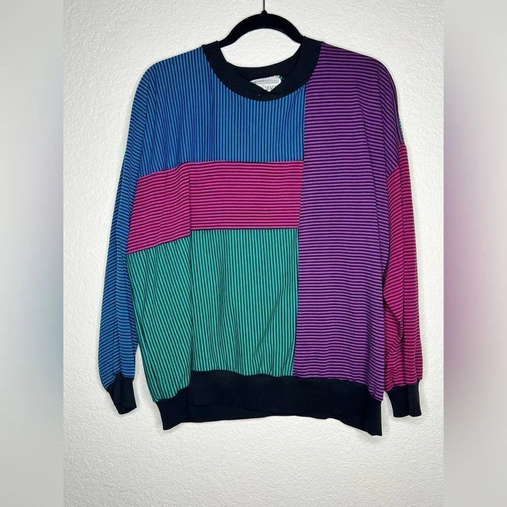 The Season Ticket Vintage Color Block Long Sleeve Shirt size  XL